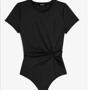 Express twist side thong body suit